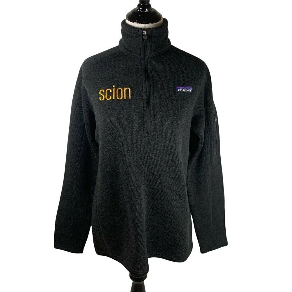 Patagonia Women's L Large Better Sweater 1/4 Zip Fleece Lined Company Logo Gray